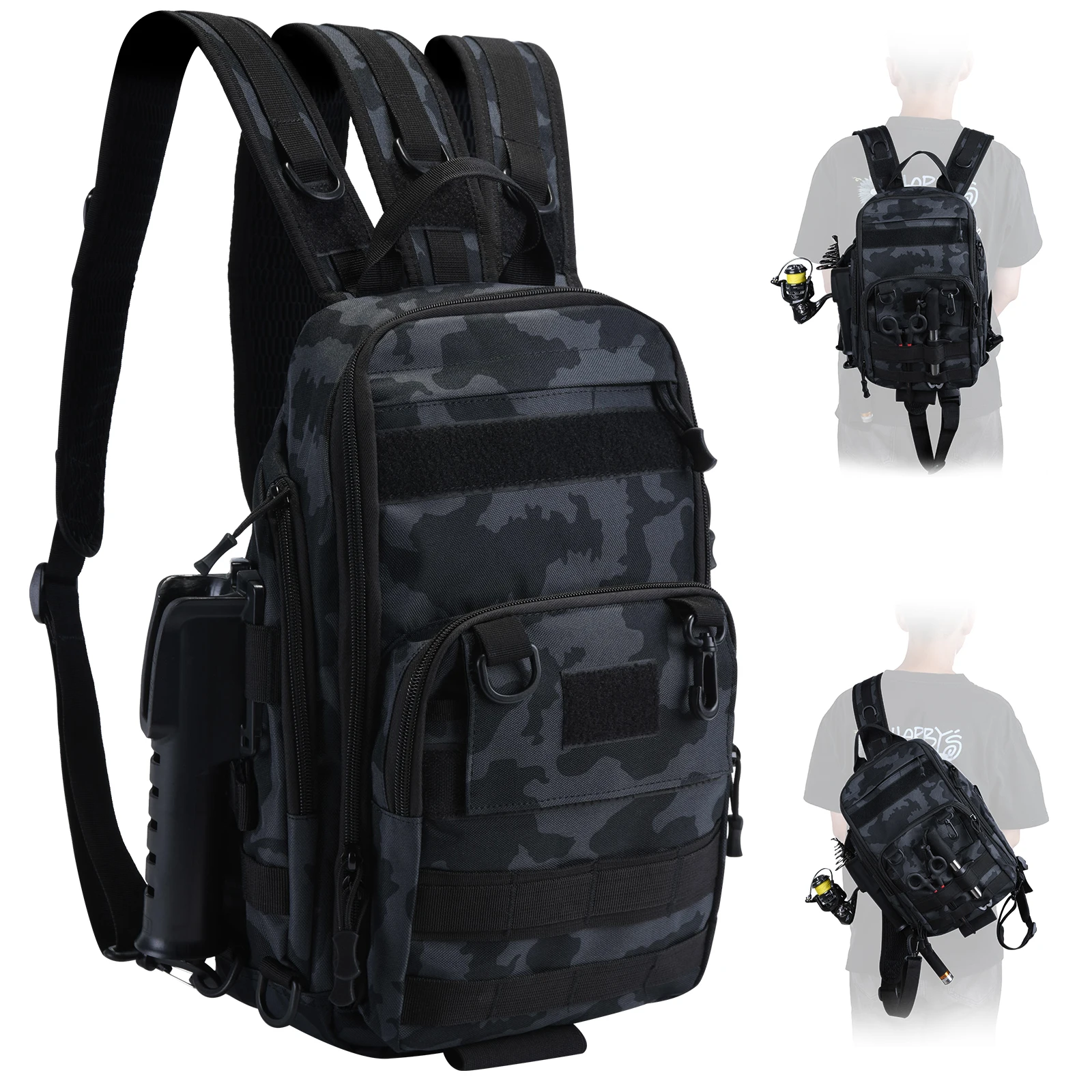 Outdoor 600D Waterproof Fishing Bag Camouflage Fishing Tackle Bag