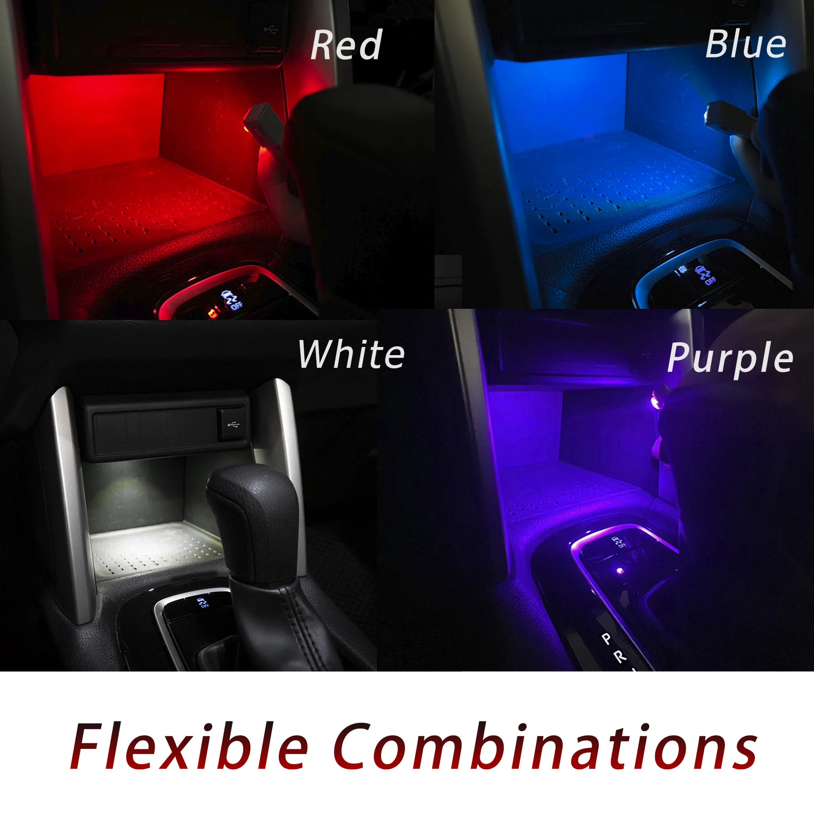 Ambient light LED Auto Car Atmosphere Central Light Foot Light Interior compatible with TOYOTA Cross COROLLA Auris Subaru