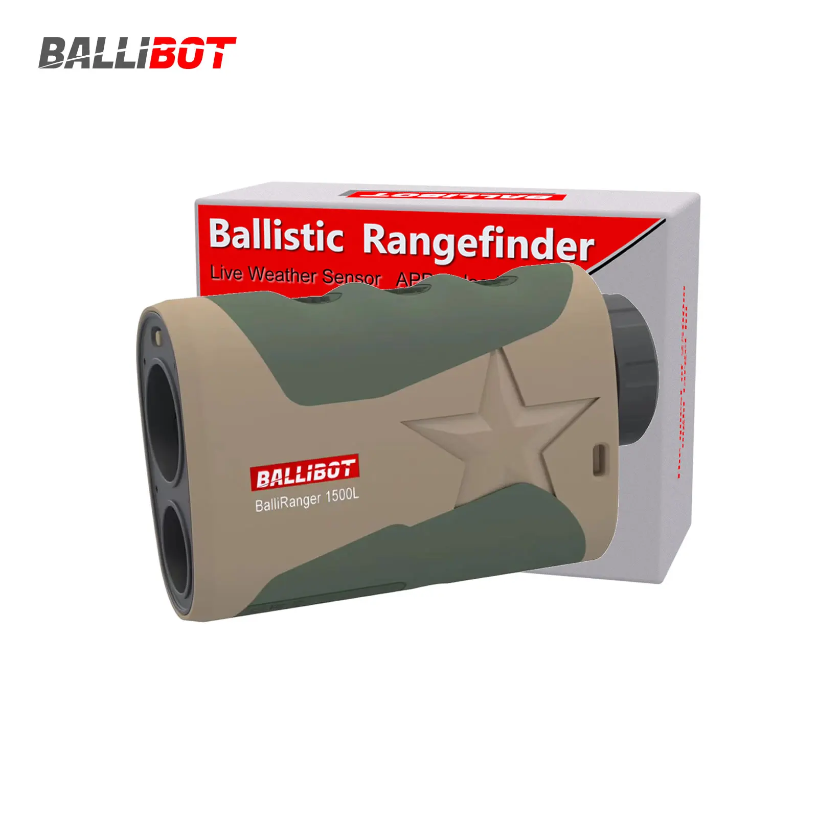 High Precision Live Weather Sensor built-in 4DOF Ballistic Calculator for Hunting 1500m Long Distance Laser Rangefinder