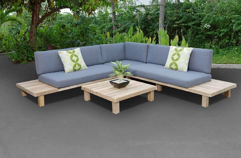 Customize Modern Design flat Wicker conversation Sofa metal frame garden outdoor furniture Made in Vietnam