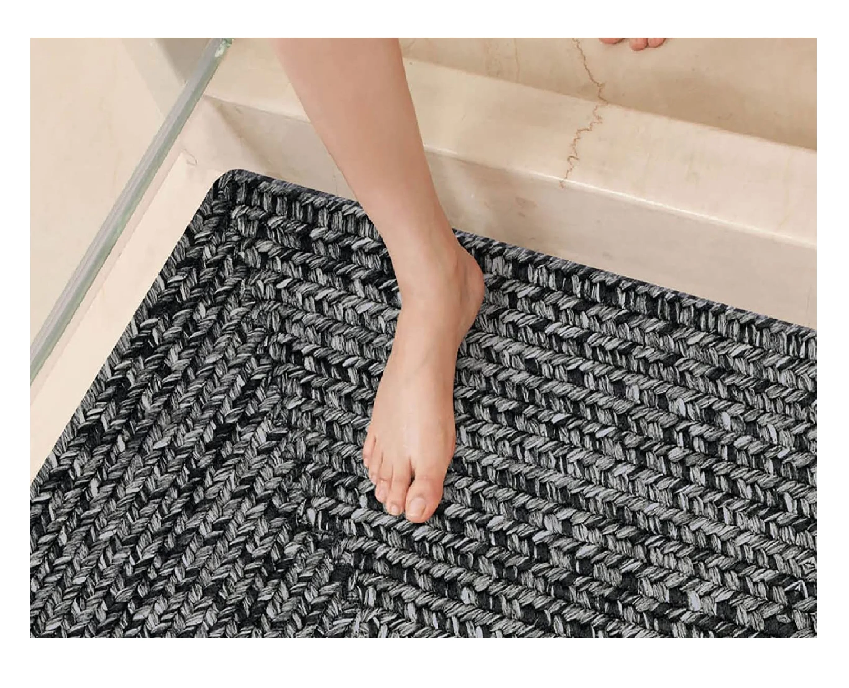 Современный индийский ручной тканый уличный коврик для патио 100% Полипропиленовый плетеный напольный коврик устойчивый к пятнам нескользящий моющийся плоский Плетеный Ковер