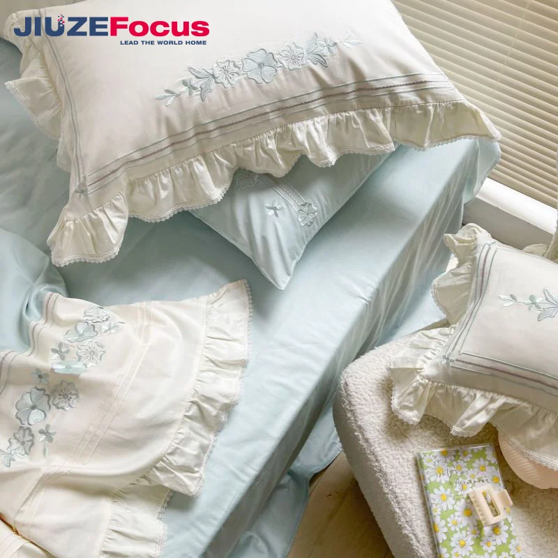 2022 new wedding comforter set ,luxury bed covers with lace bedding set bed sheet bedspread duvet cover