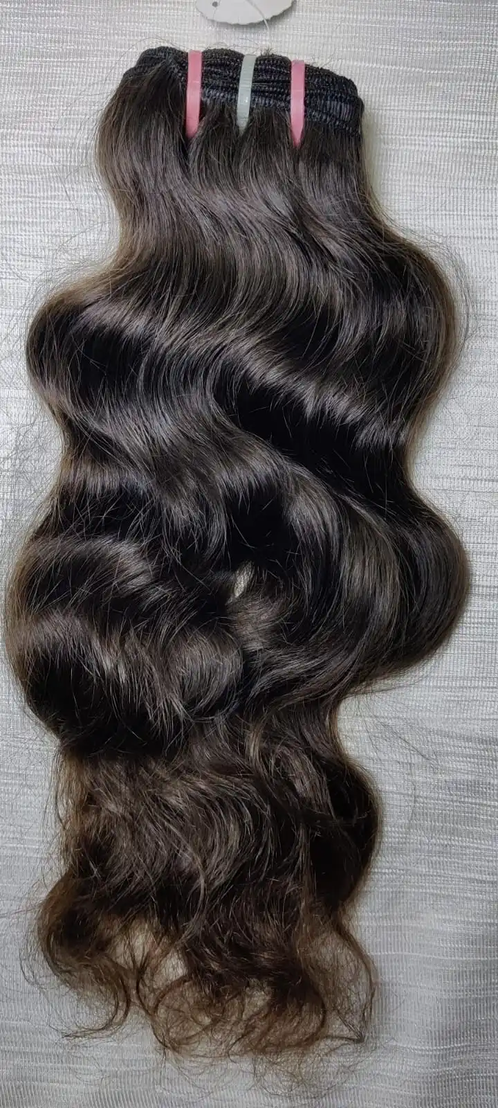 Indian Natural Uncrossed Raw Human Hair Bundles  Indian Machine Double Weft Hair Extensions A1 Grade Brand