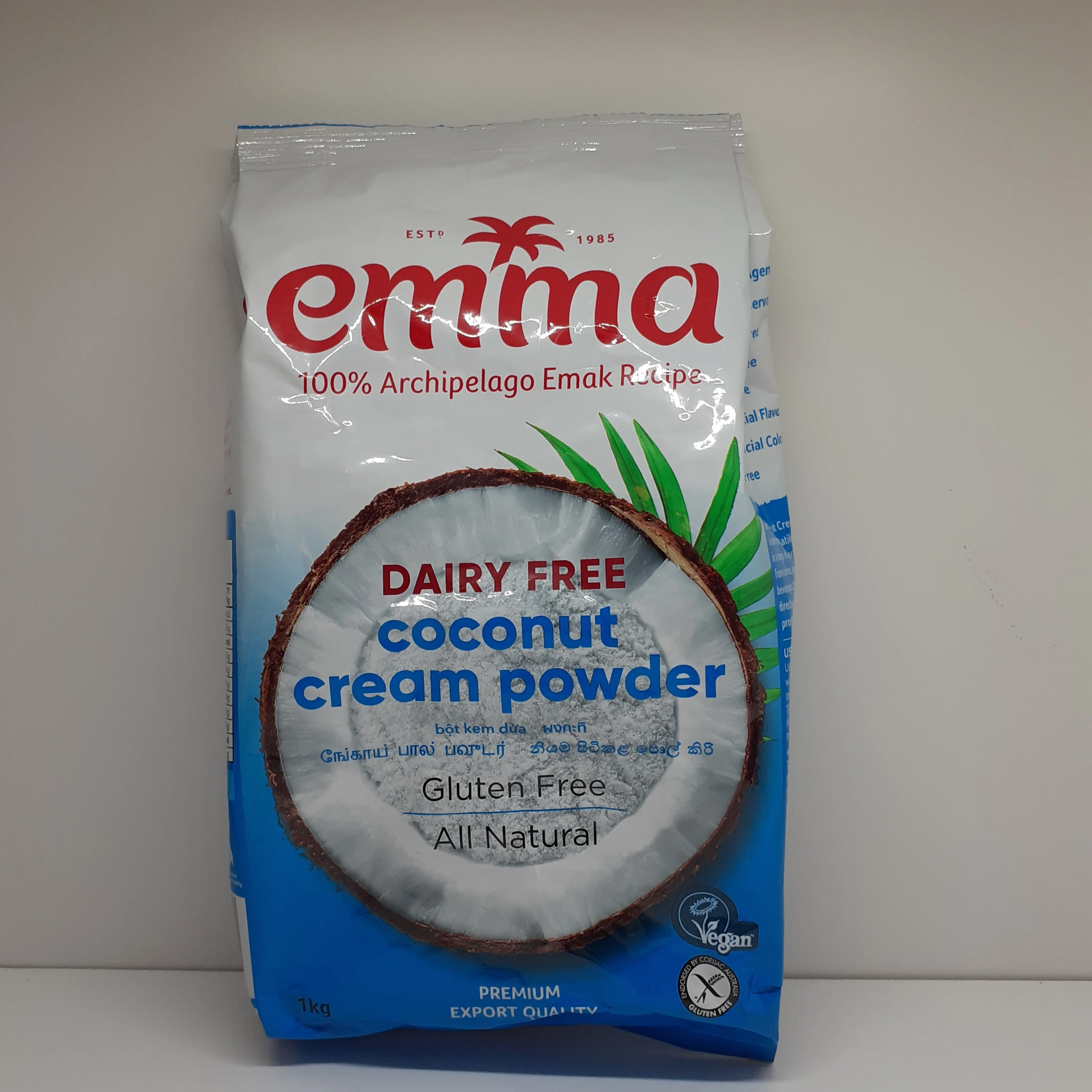 Top Seller Malaysia Wholesales 1kg Weight Coconut Cream Powder Box Packing Natural Sweet Coconut Milk For Horeca Use