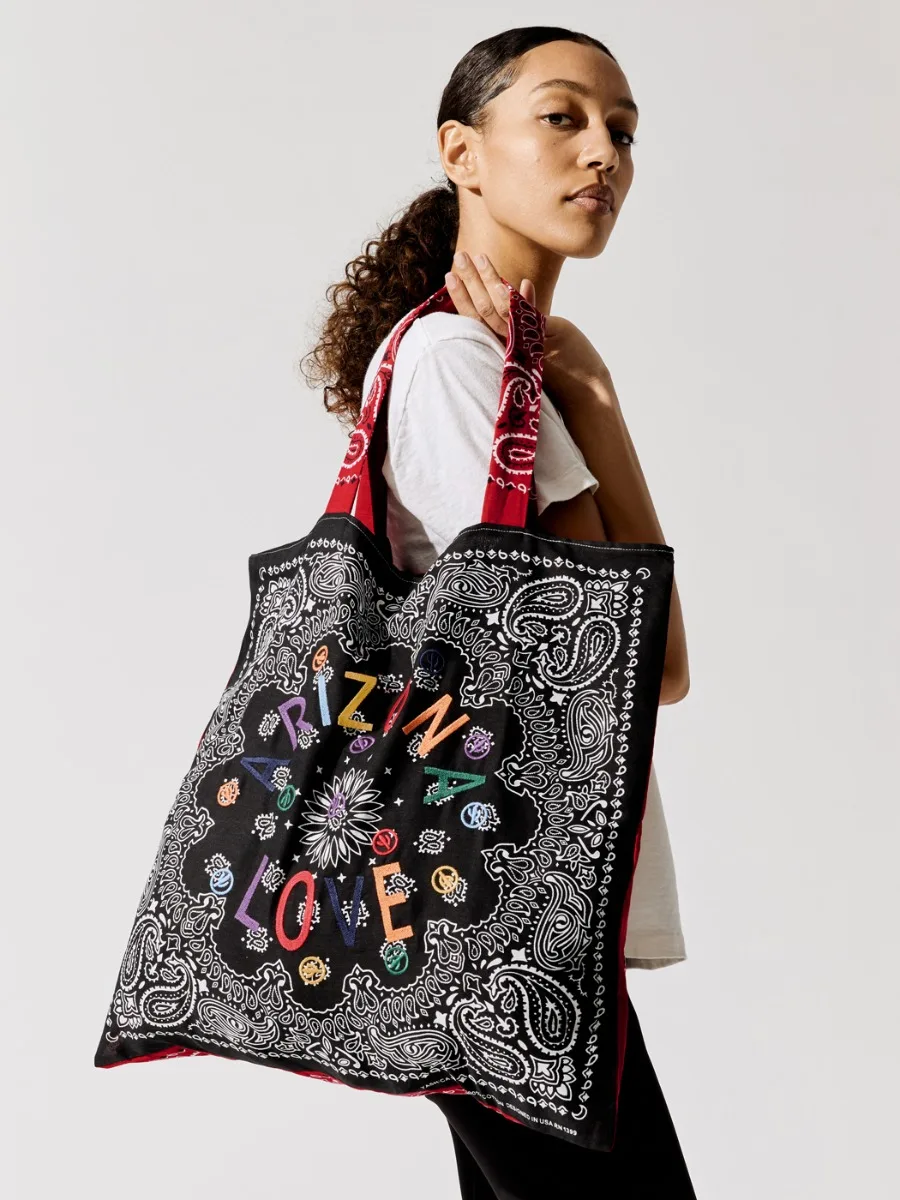 Cotton Shopper Bags Shopping Tote Bags Fashion bandana Shoulder Canvas Bags Large Capacity Handbag with customized logo