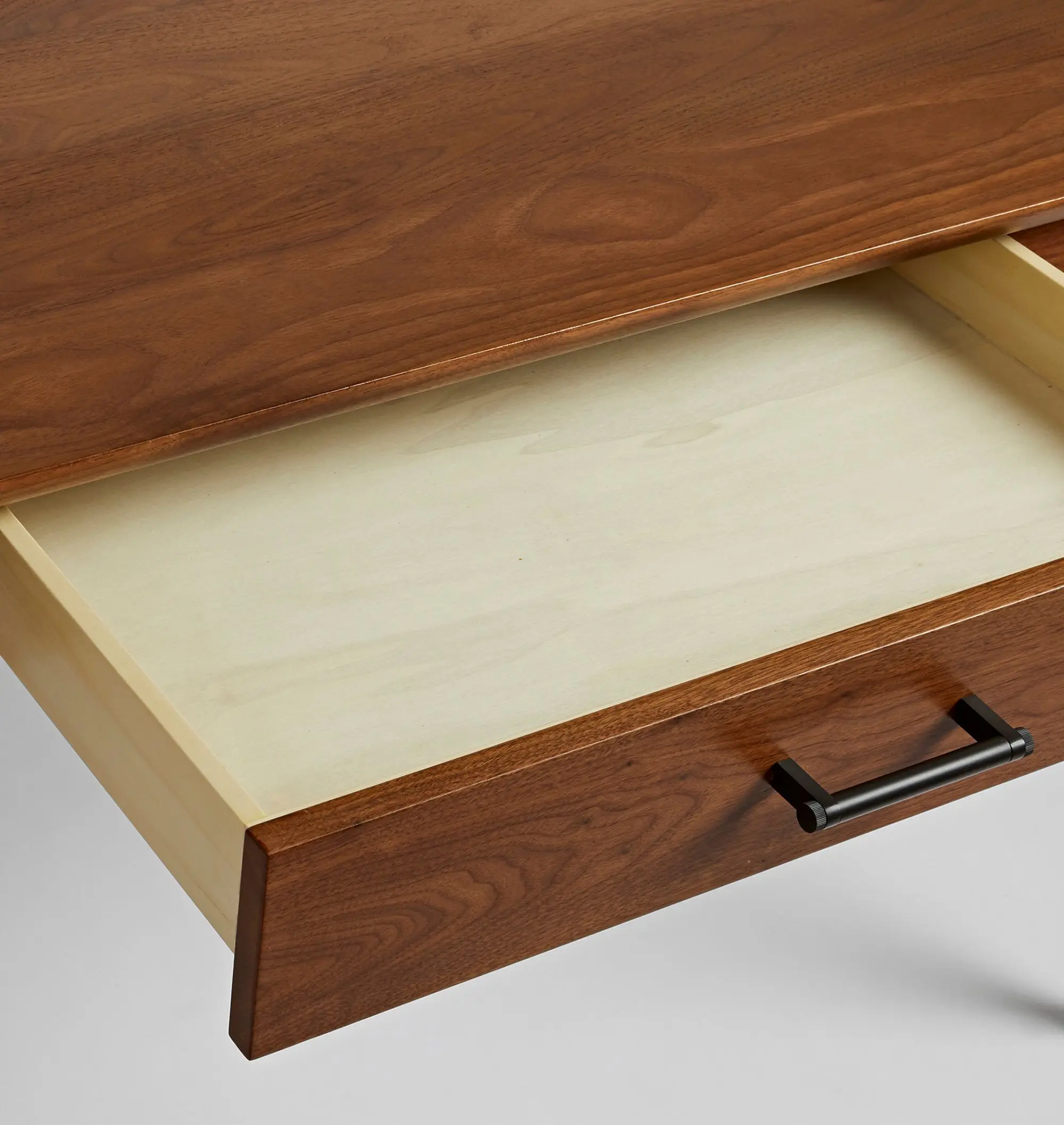 100% Premium Danish Mid century  Shaw Walnut Desk With rich Wooden Grain Texture