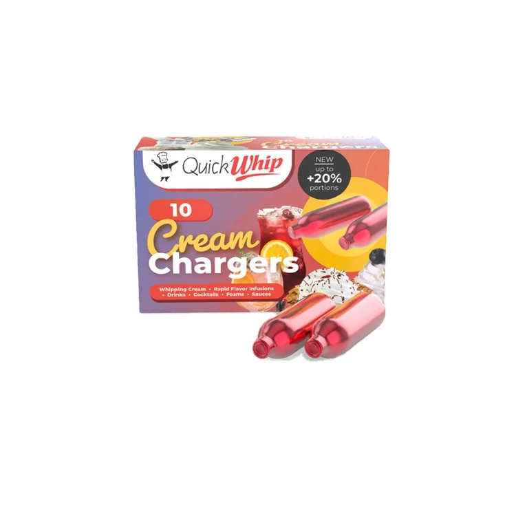 2022 Exclusive Hot Sale on 9g / 10 Pack Quick Whip Professional Cream Chargers for Wholesale Purchasers
