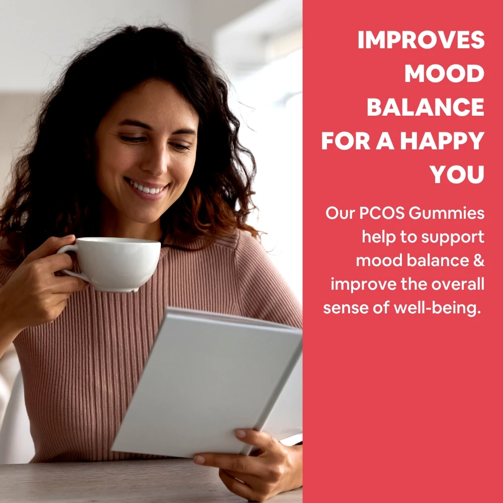 PCOS gummies vitamins For Women 40:1 Myo-Inositol tablets which supports hormone balance Fertility health - Orange Flavour