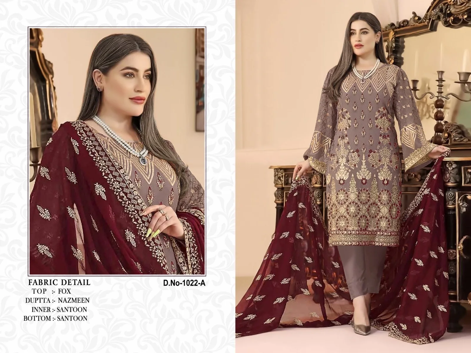 New Heavy Fox Georgette Pakistani Suit with Embroidery Sequence Work Semi-Stitched collection