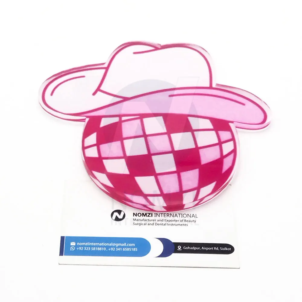 New Wholesale Private Label Glass Trays Custom Shape Cowboy Shoes Hat Lash Tile Trays For Eyelash Extension Holder Pallet Trays