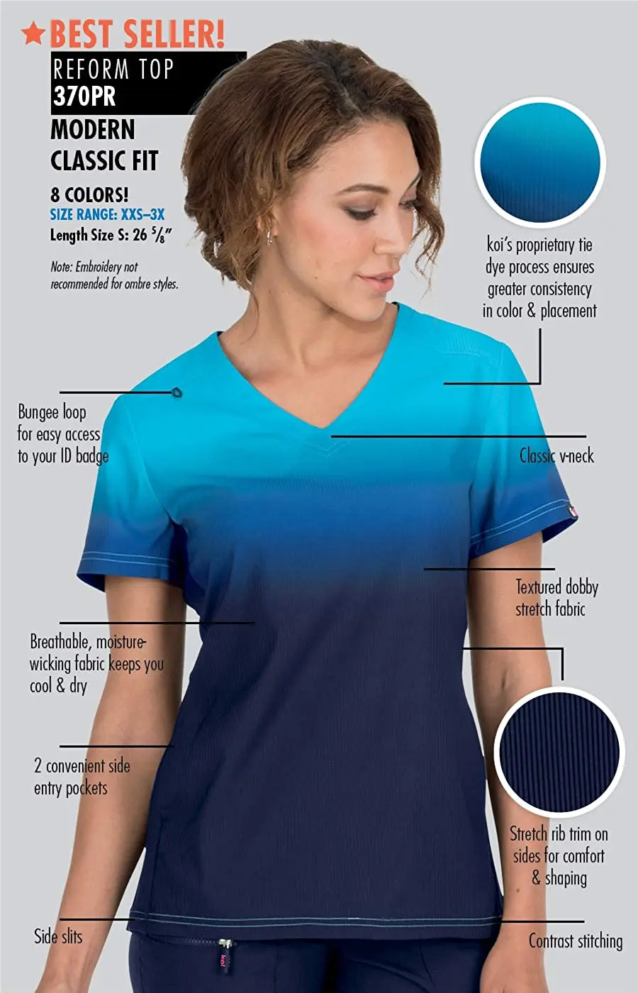 Zip Pocket Scrub Top for Women Uniform Set Jogger Scrub V-Neck Top Men Women Nursing Medical Workwear