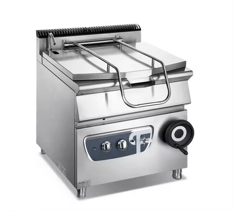 Commercial 80L 115L 150L 200L 280L 320L Brasing Pan Tilt Skillet Industrial Boiling Frying Induction Kettle Tilting Bratt Pan