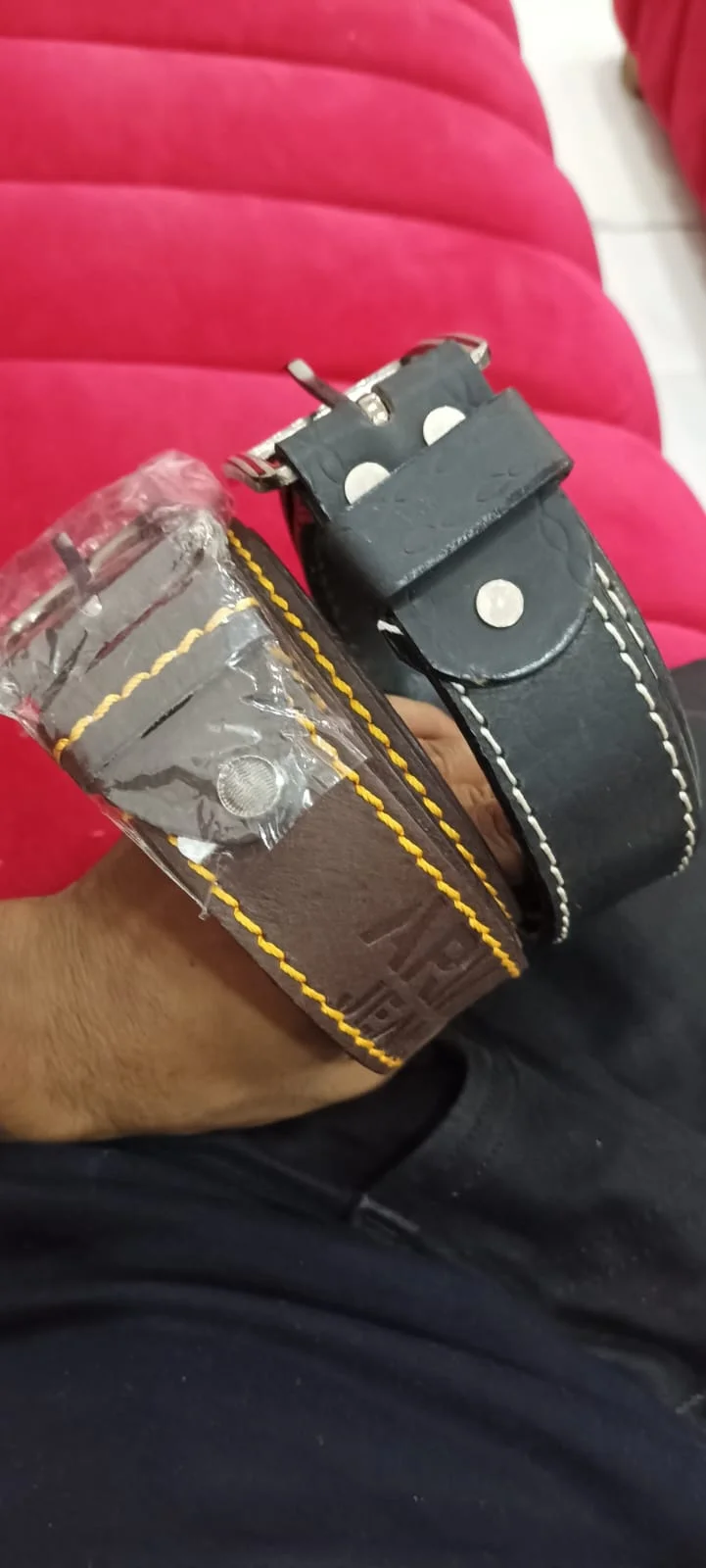 Handtooled Top Full Grain Western Belt Golden & white Buckstitch Luxury Belt Premiom CowHide Ready to Ship Unisex Custom