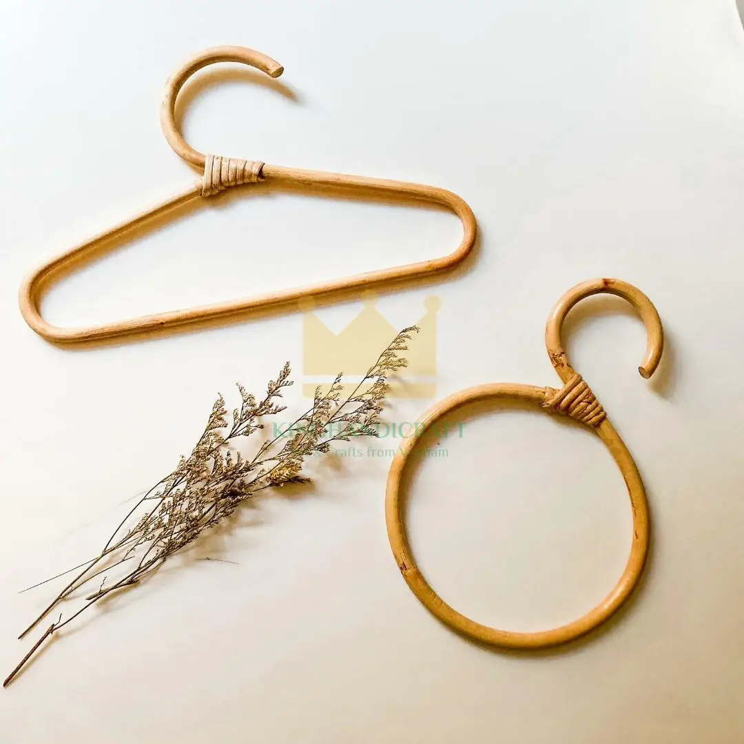 For Kids Garments Decoration Organizer Set of 3 pcs rattan clothes hanger Rattan In Shaped Of Sun/Moon/Rainbow