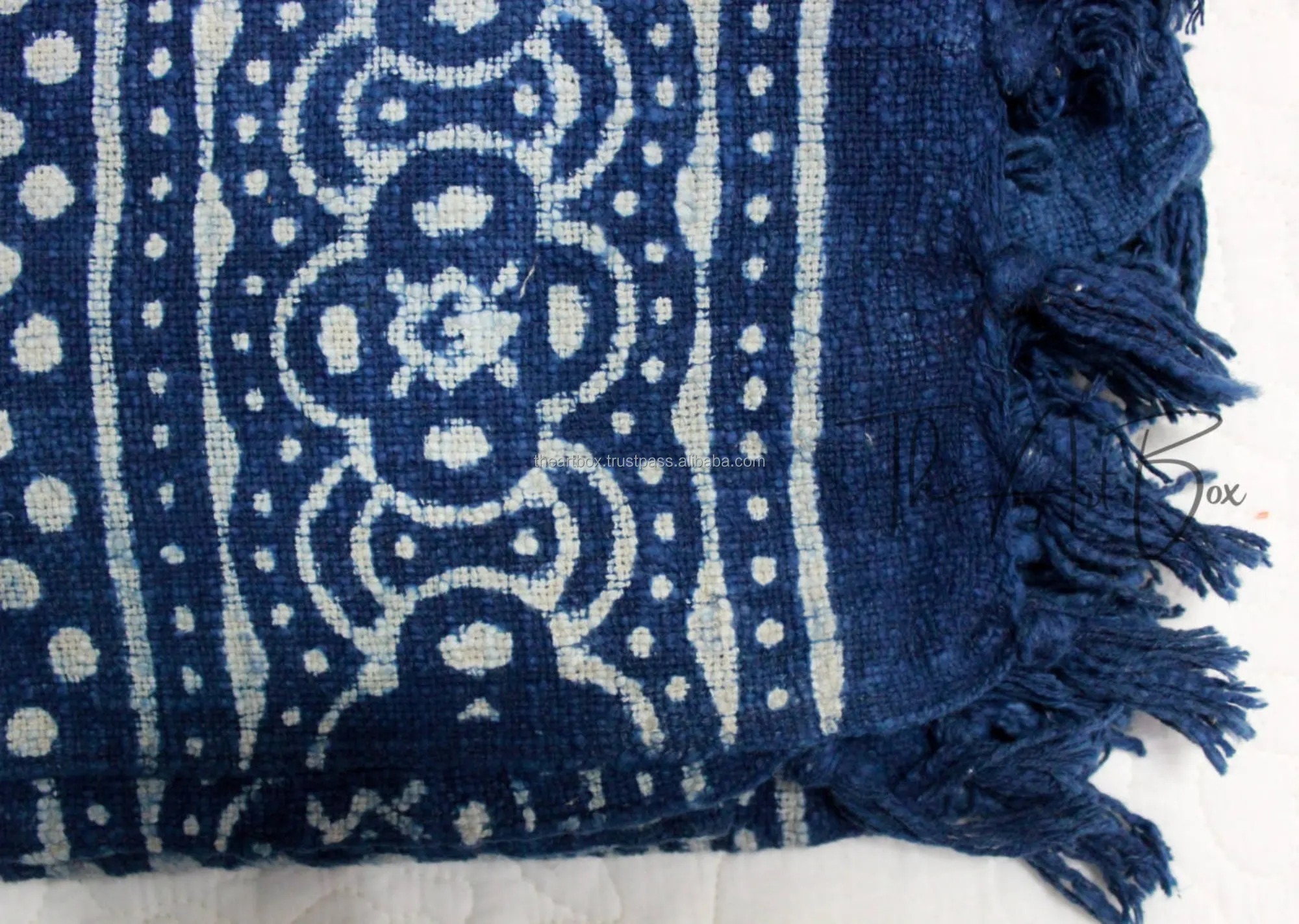 Turkish Style Bedspread Sofa Cover Bed Cover Custom Size Wholesale Blanket Woven Pattern Blankets Soft Tassels Bulk Supply