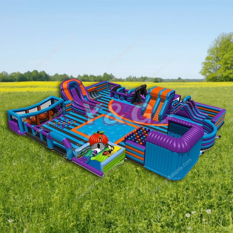 Y&G manufacturing Inflatable Obstacle Course Sports Park inflatable bouncer rental amusement park inflatable  theme park