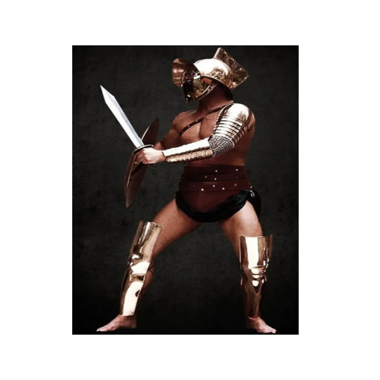 Buy High Quality Roman Gladiator Greaves with High Grade Metal Made Vintage Style Gladiator Greaves For Sale