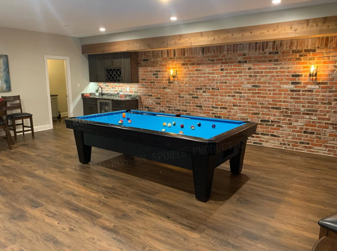 New Launch Solid Oak Wood & 3-piece Slate Pro-AM Ball Return Commercial Diamond Pool Billiard Table 9ft 8ft 7ft for Sale