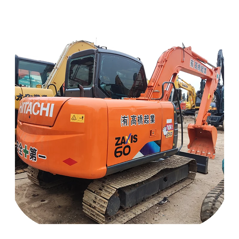 Japan original used hitachi zx60 mini excavator  6ton crawler earth digger machine for sale