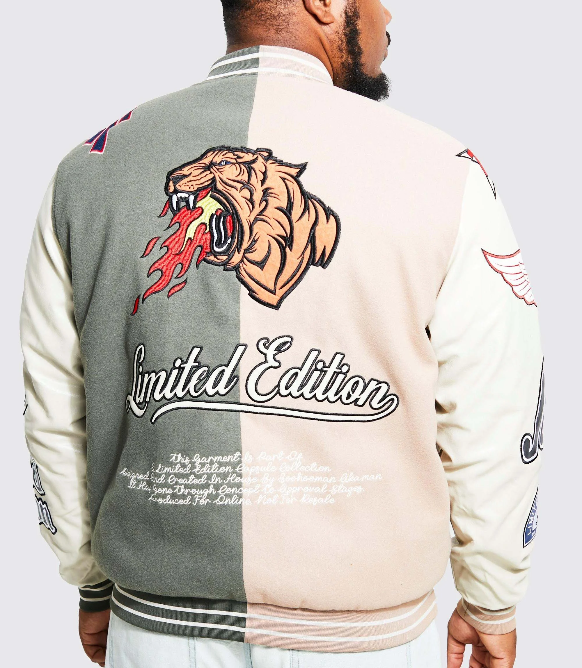 Custom Baseball Versity Jackets For Men Genuine Leather Sleeves Multiple Embroidery Patch Red Black Letterman Varsity Jacket