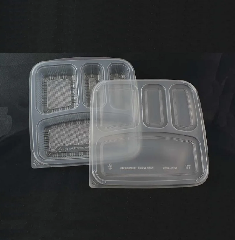 Wholesale 4 Compartment Food Grade PP Plastic Bento Box Take away Lunch Box