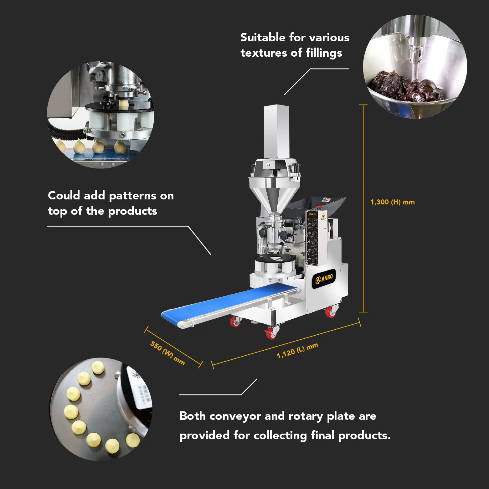 Anko Table Type Making Freezing Filling Mochi Maker
