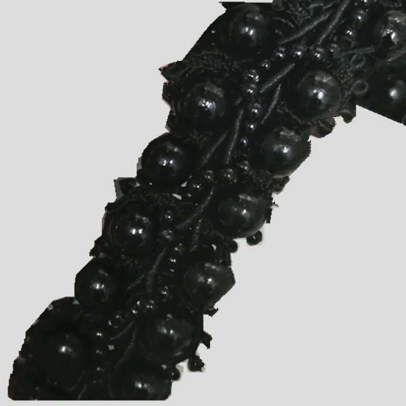 2 см широкая ручная работа отделка бисером жемчужная бисерная кружевная лента «сделай сам» аксессуары бусины кружевное платье из семян для свадебной одежды