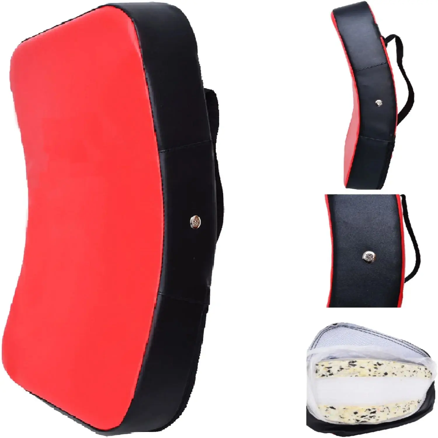 Custom High Quality Unisex Red+Black Heavy Duty Curved Large Striking Shield