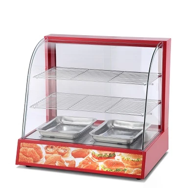Commercial Electric Hot Food Display Showcase Machinery Industry equipment Glass Warming Showcase