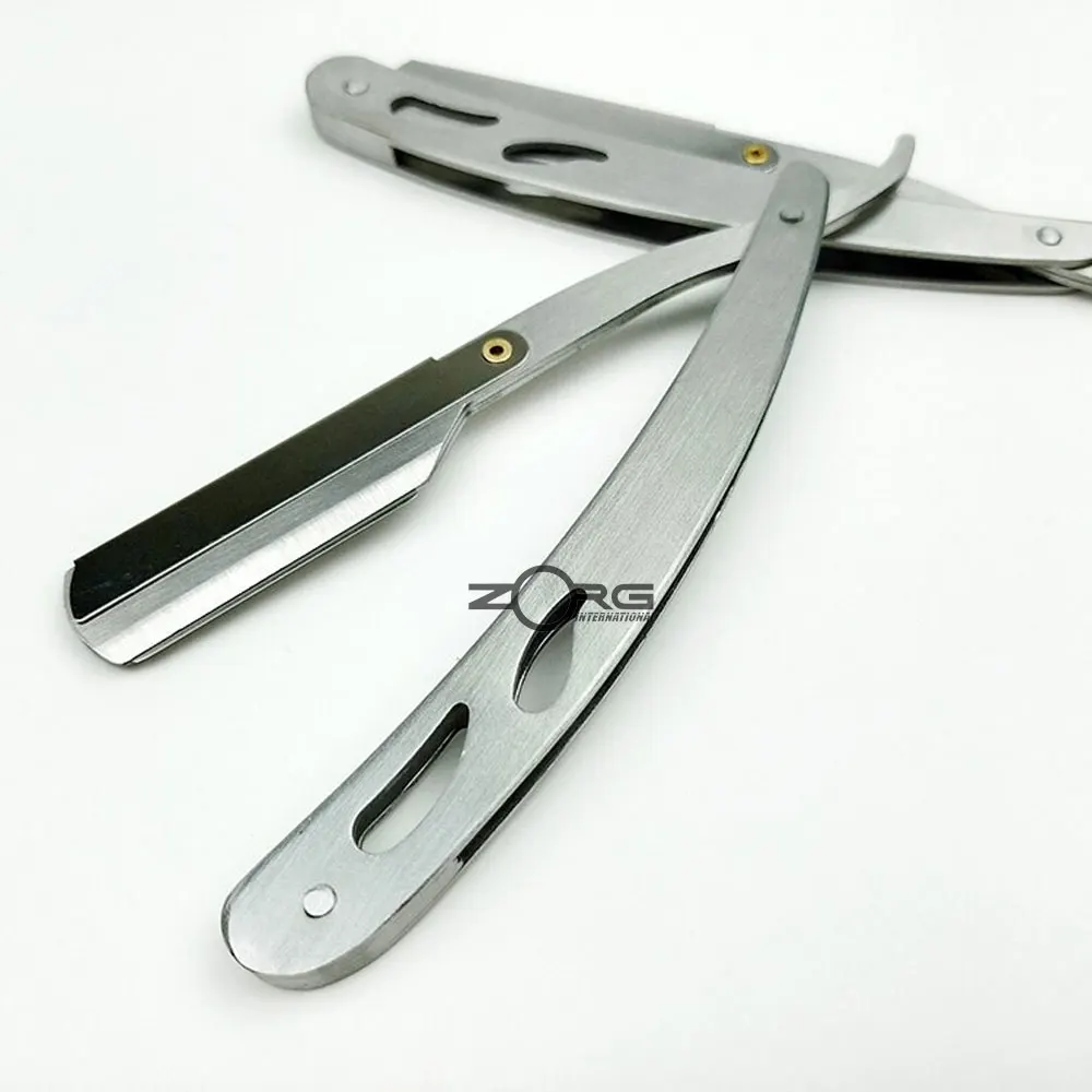 Professional Stainless Steel Full Black Parker Straight Barber Razor with Customized Logo and Packing