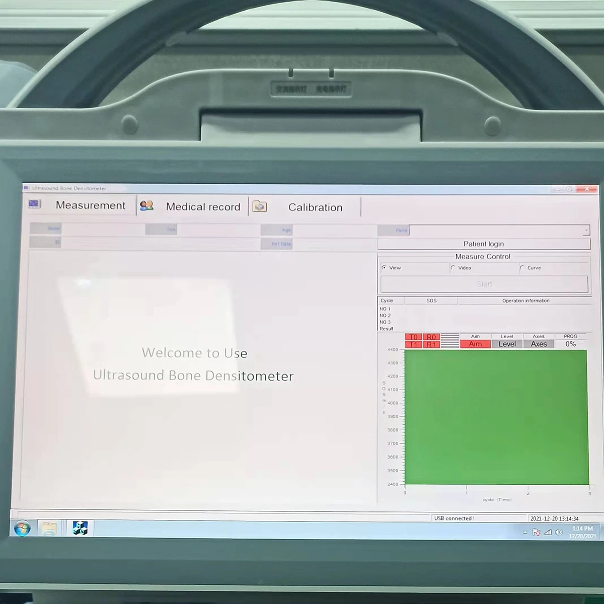 Portable and popular radial and tibia bone densitometer MSLBD14