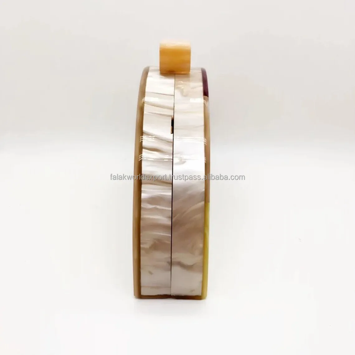 Multicolored Clutch Gold Chain Orange and pink Color Mixed Acrylic Top Quality for Womens From Falak World Export
