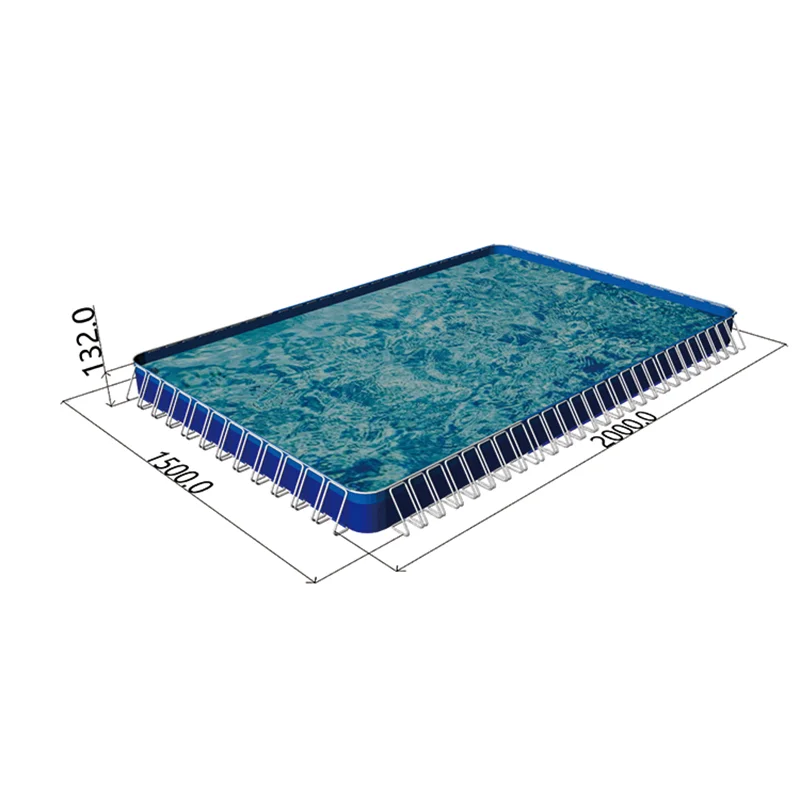 Large Rectangular PVC Intex 4m x 4m x 1.5m Metal Frame Pool Above Ground Pool for Outdoor Swimming Installation