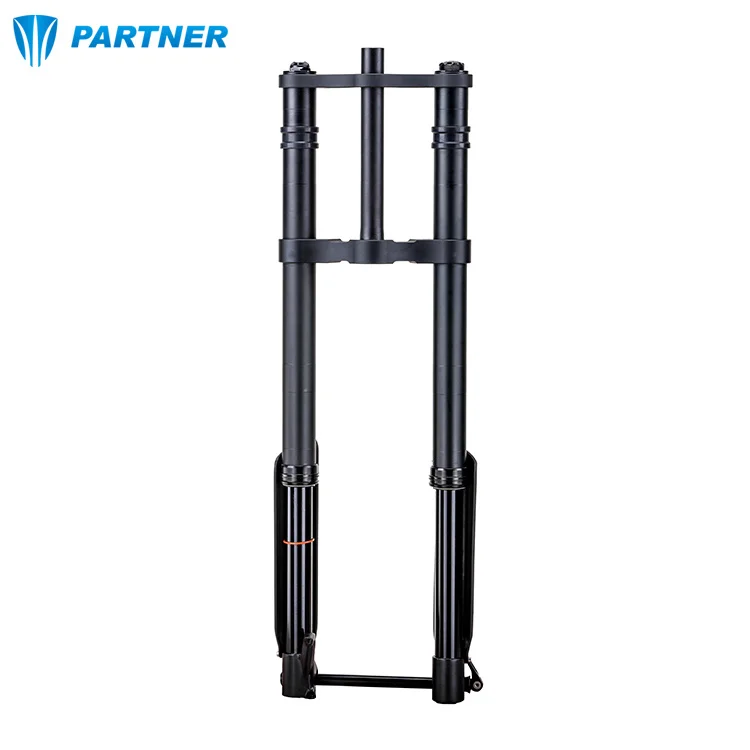 20 ' - 26' Пневматическая Пружина, спиральная пружина, передняя вилка mtb с двойной короной, подвесная вилка для скоростных спусков, велосипеда с ходовыми ходами 80-160 мм