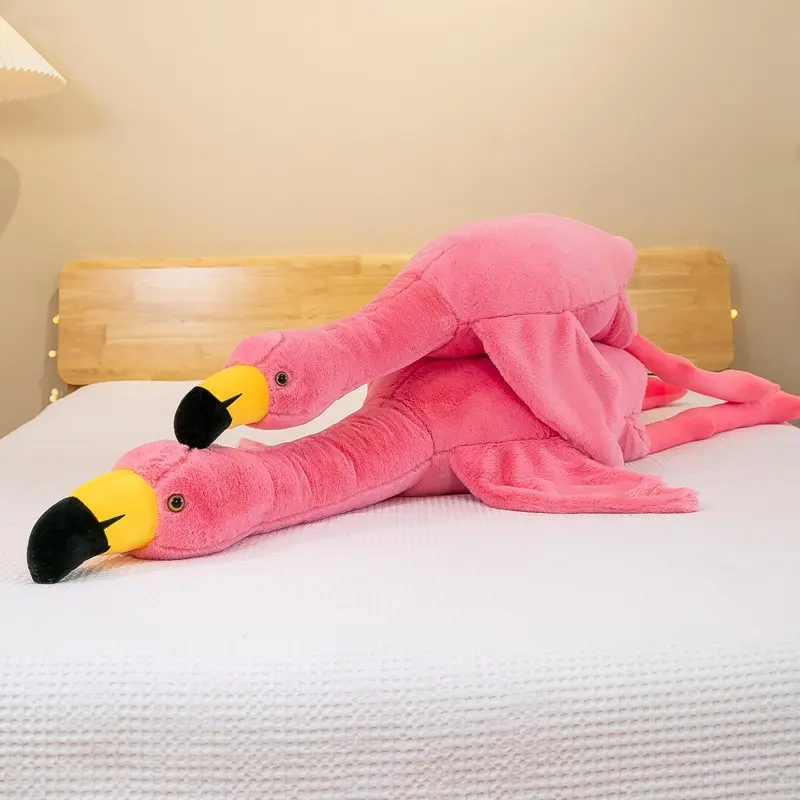 2023 Hot Sell Giant Flamingos Plush Toys Cute Goose Stuffed Animals Kids Sleeping Pillows Room Decor Christmas Gifts for Girls