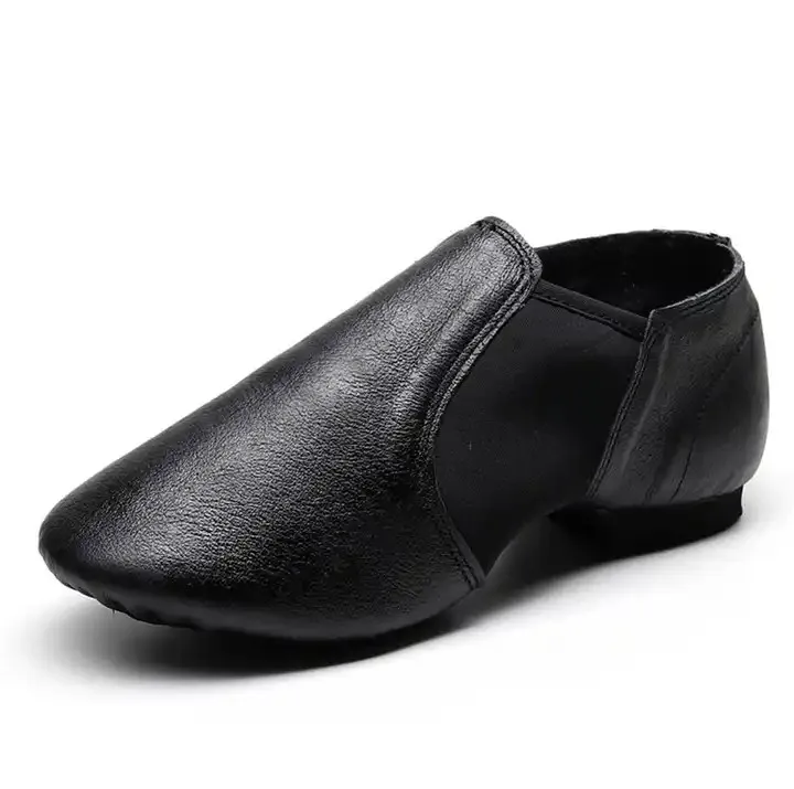 Custom Design Slip On Girls Jazz Shoes Boots Practice Shoes Genuine Leather Elastic Insert Slip On for Dancers UK USA AUS Sizes