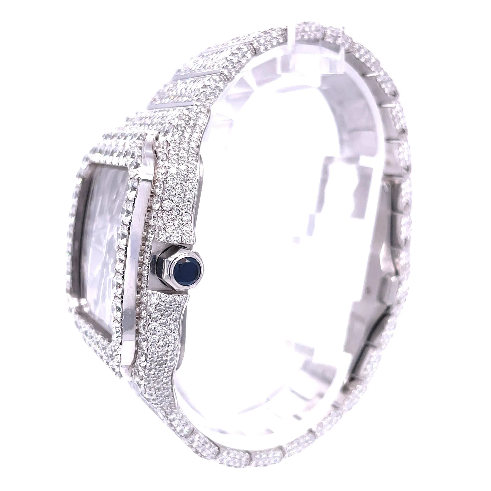 Iced Out Moissanite Diamond Watch Automatic Mechanical In VVS Clarity For Business Mens Rappers Rich Mens