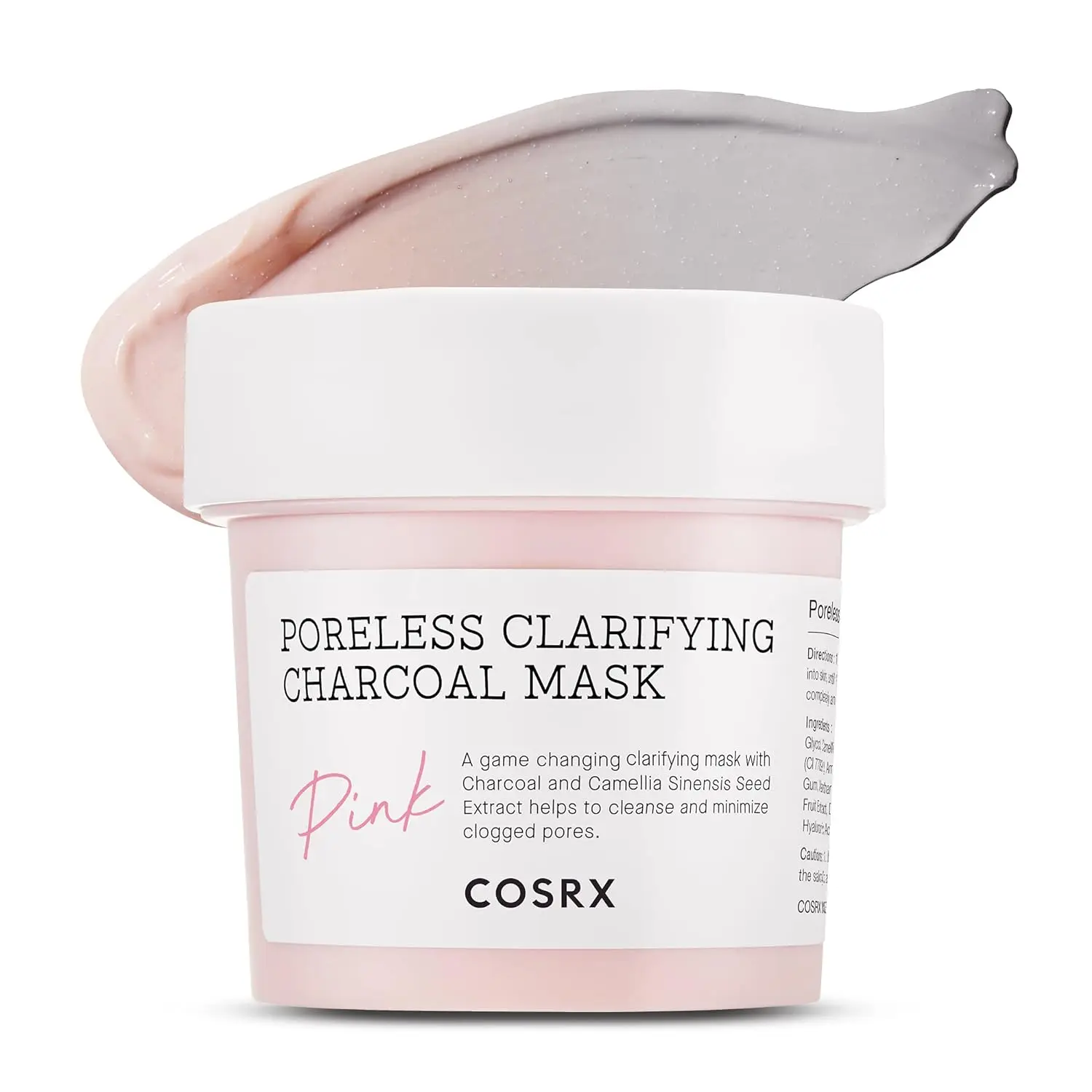 COSRX Wash Off pack Poreless Clarifying Charcoal Mask Pink Korean Skincare Clay Facial Mask Pack Blackhead Pores Acne Control