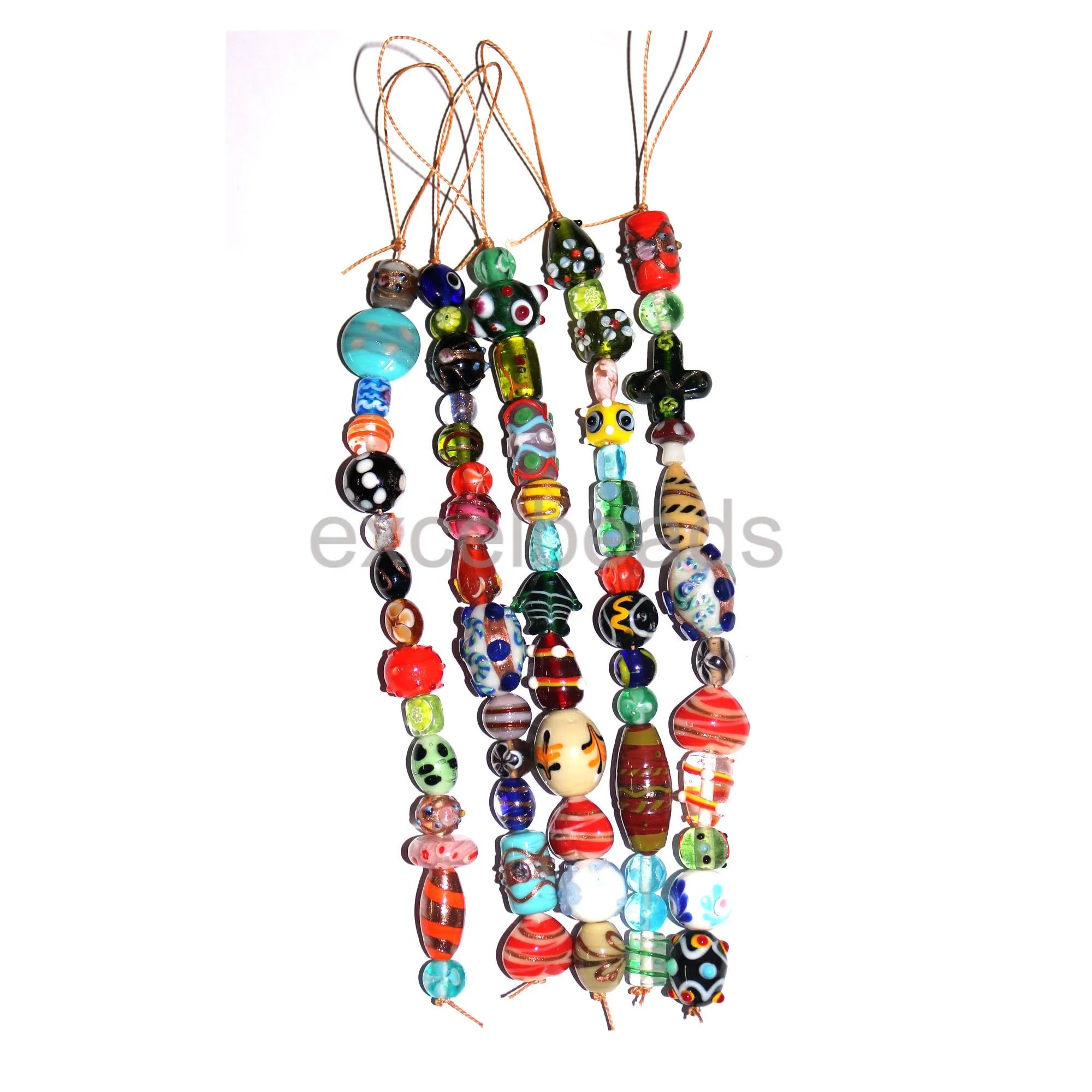 Wholesale Indian Beads 12mm Oval Pattern Glass Seed Beads Coloured Seed Beads for Lamp Work & Decoration Assorted Sizes