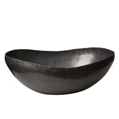 Metal Casting Round Bowl For Kitchenware serveware For Home Decorative Table Top Bulk Christmas Decoration HA1091 Black Antique