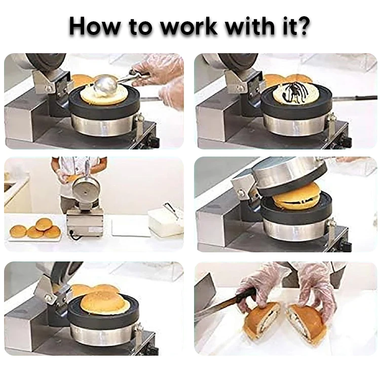 Cooking Grill Gas king Machinery Box Mcdonalds ufo Sealing Toaster Patty Making Price Egg Frying Waffle Ice Cream Burger Machine