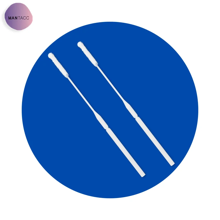 Disposable Sample Sampling Comfortable Nylon Flocked Sterile Nasopharyngeal Swab Influenza Detection PCR Medical Swab
