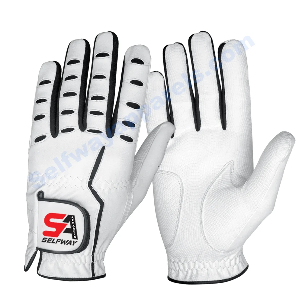 Factory Priced Custom Cabretta Leather Golf Gloves Personalized Sports Accessories
