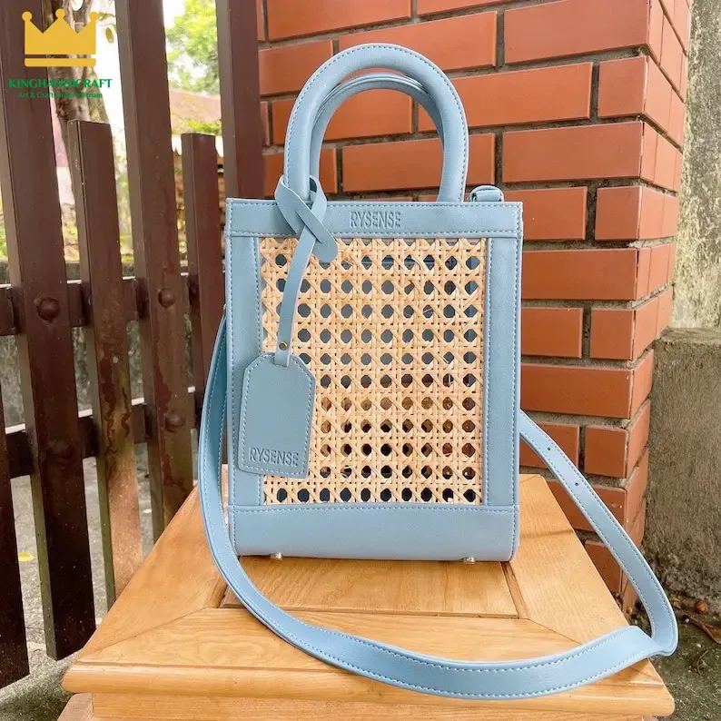 Sky blue color handbag handmade for lady designer handbags famous brands ladies hand bags