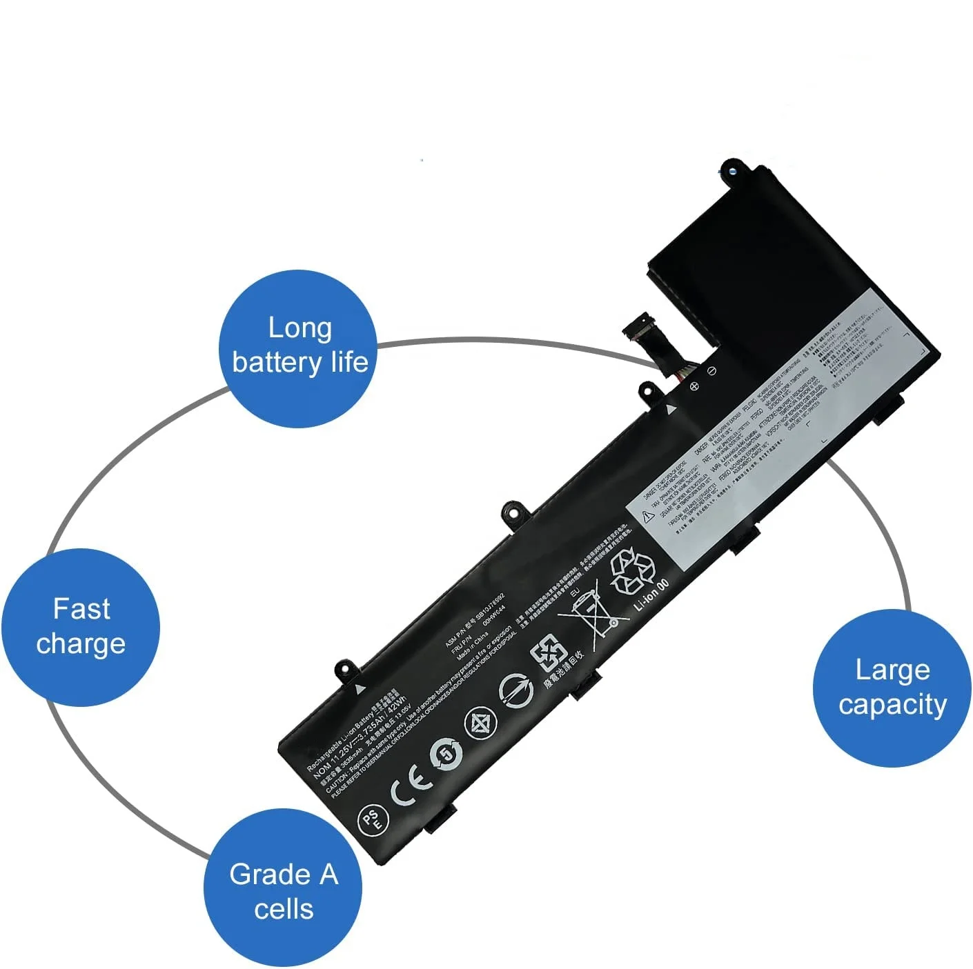 Laptop Battery 42Wh SB10J78991 for Lenovo Yoga 11e 20GB Series 3th Gen 00HW042 00HW043