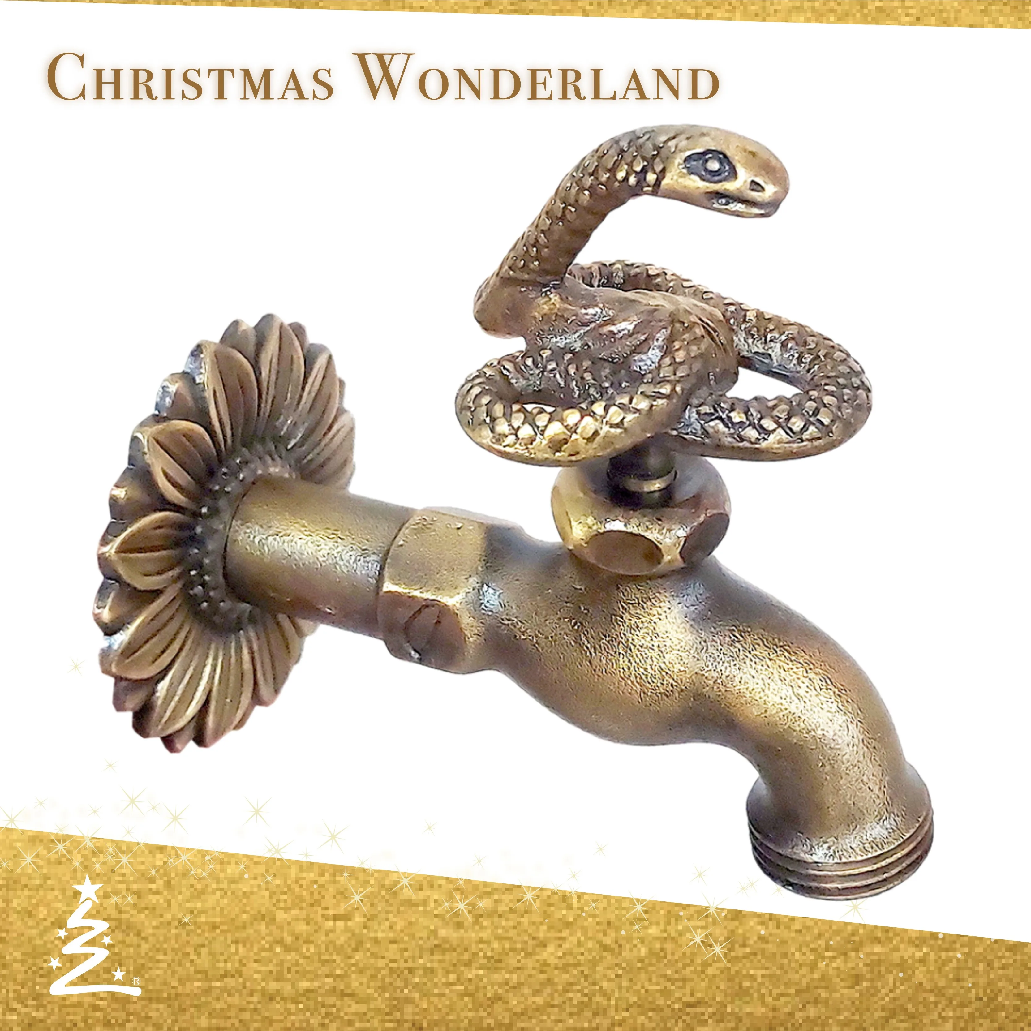 Garden Decoration Bronze Metal Snake Horse Bird Butterfly Multi Animal Faucet