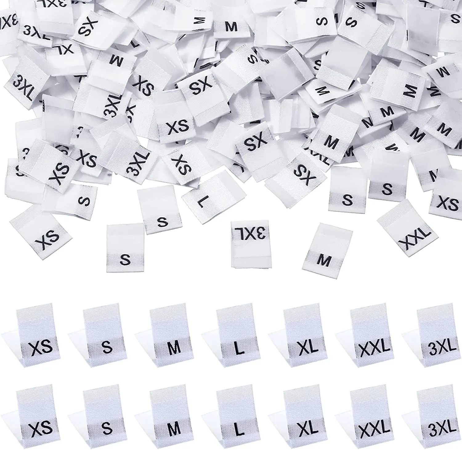 Clothing Satin Woven Tag Custom Woven Labels Printed Cotton Garment Labels For Clothing