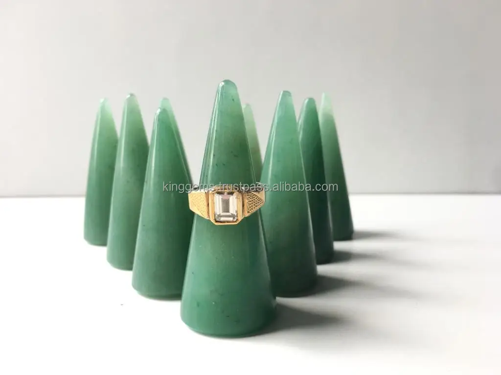 Оптовая продажа Лидер продаж на amazon кольцо с зеленым авантюрином держатель для медитации лечения и домашнего декора товары от kinggems