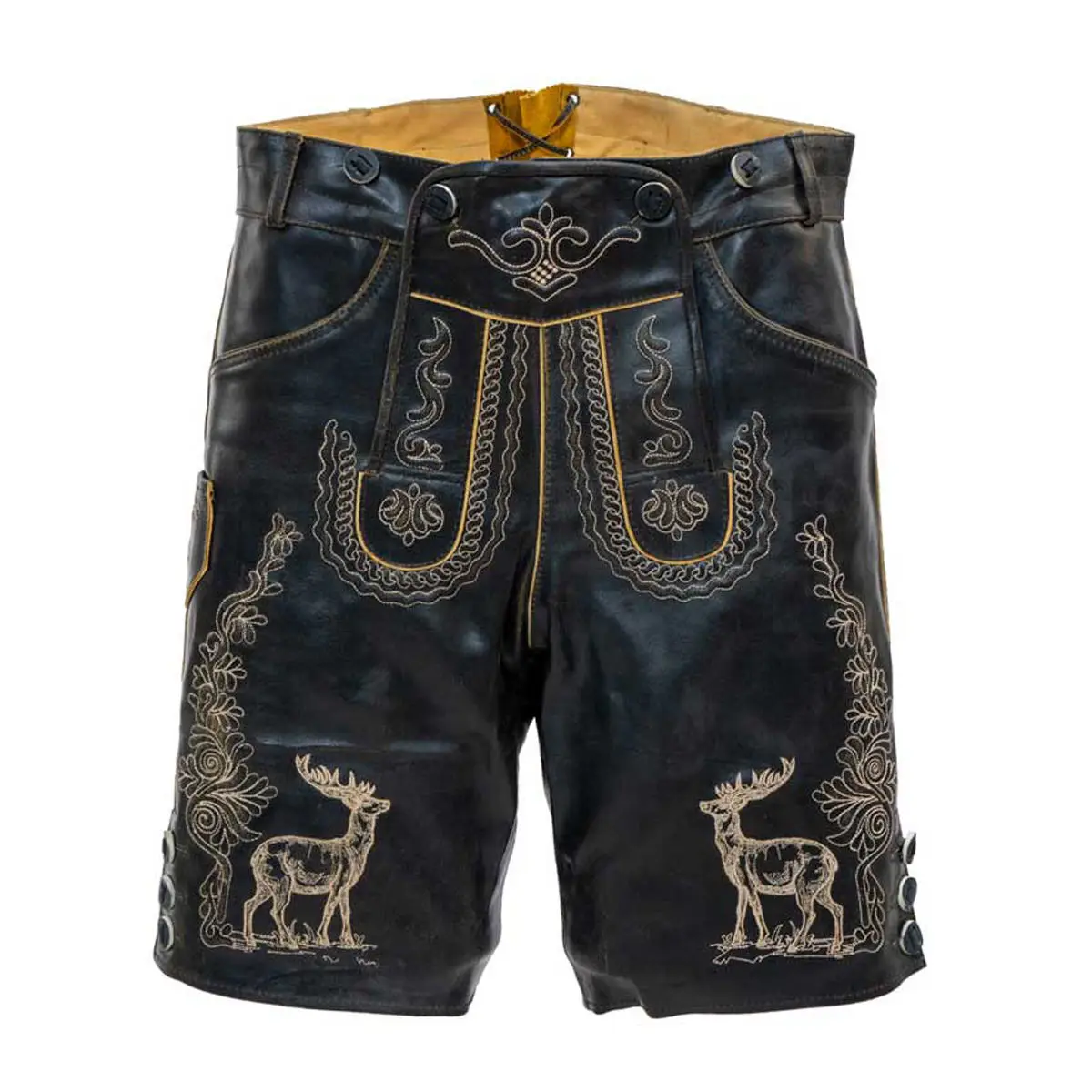 High custom Bavarian Lederhosen German Wear Suede Leather Made Shorts New Cow Suede Leather Lederhosen Shorts Bavarian Costumes