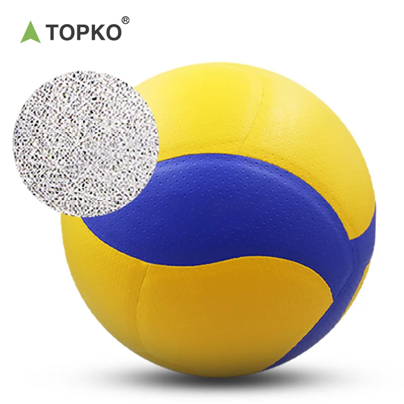 TOPKO Volleyball, PU Leather Soft Indoor Outdoor Volleyballs Sports Training Game, Volleyball size 5 Colorful Beach Volleyball